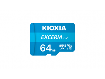 THẺ NHỚ MICROSD KIOXIA-64GB-EXCERIA CL10 UHS-I U3 GHI HÌNH 4K TỐC ĐỘ 100M/s-LMEX2L064GG4