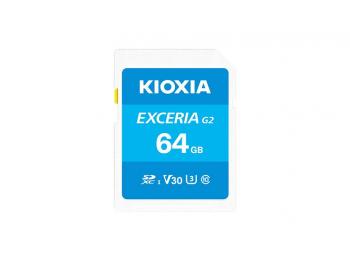 Thẻ nhớ SD KIOXIA EXCERIA G2 64GB CL10 UHS-I U3 V30 4K Đọc/Ghi: 100/50MB/s