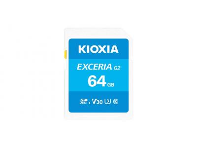 Thẻ nhớ SD KIOXIA EXCERIA G2 64GB CL10 UHS-I U3 V30 4K Đọc/Ghi: 100/50MB/s